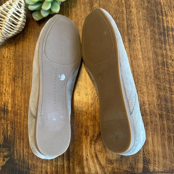 Lucky Brand | Alba Skimmer D'Orsay Flats - Metallic Pewter, Size 7 - Picture 5 of 7